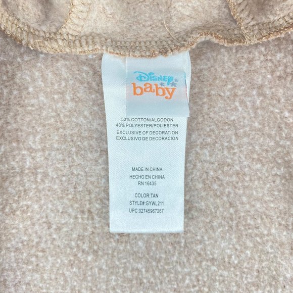 DISNEY Baby Winnie the Pooh "Hello World Hunny" Hood Zip Jacket & Pants Set 0/3M - Picture 10 of 10